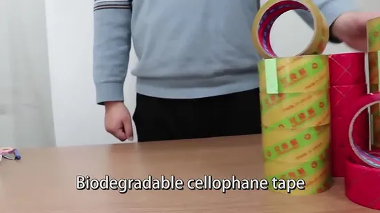 BOPP Cellotape Biodegradable Packing Cellulose Jumbo Roll Packaging Adhesive Cellophane Cello Tape 