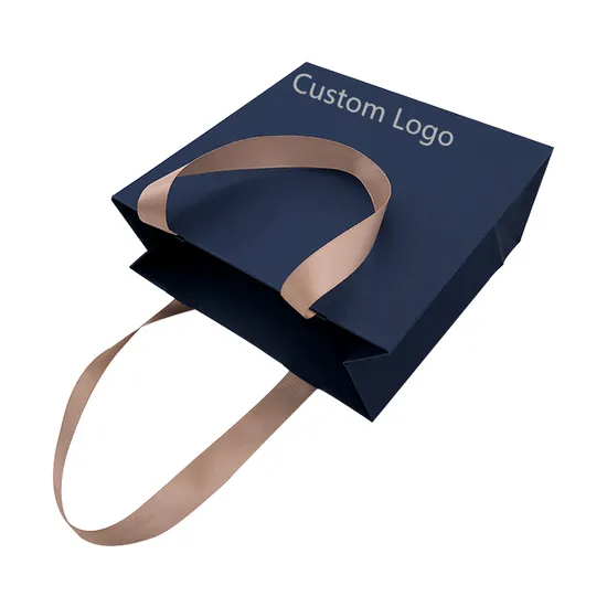 High Quality Custom Logo Printed Folding Cardboard Carton Paper Goodie Bag with Your Own Design 